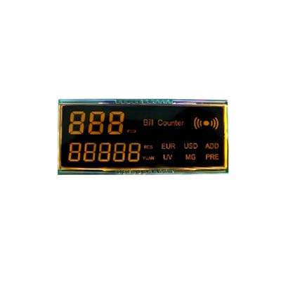 Radio pantalla LCD personalizada luz de fondo multicolor para la máquina contadora de dinero