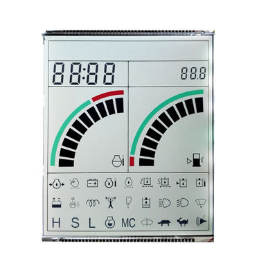 Pantalla LCD monocromática personalizada convertible 7 segmentos para velocímetro