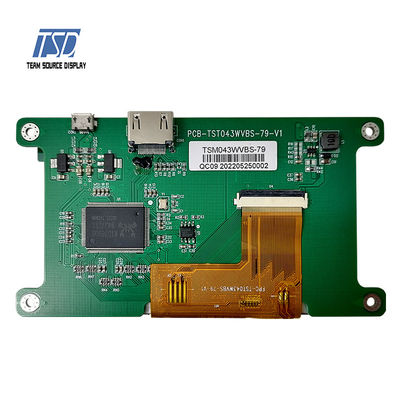 Resolución de la pulgada 800x480 de la exhibición 4,3 del puerto de USB IPS TFT LCD HDMI