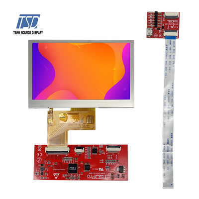 TN transmisivo 4,3 resolución ST7282 IC 500nits del módulo 480x272 de UART LCD de la pulgada