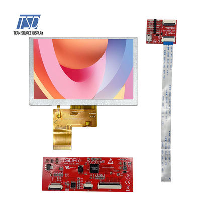 resolución ST7262 IC de la pulgada 800x480 de la exhibición 5 de TFT UART LCD del color 500nits